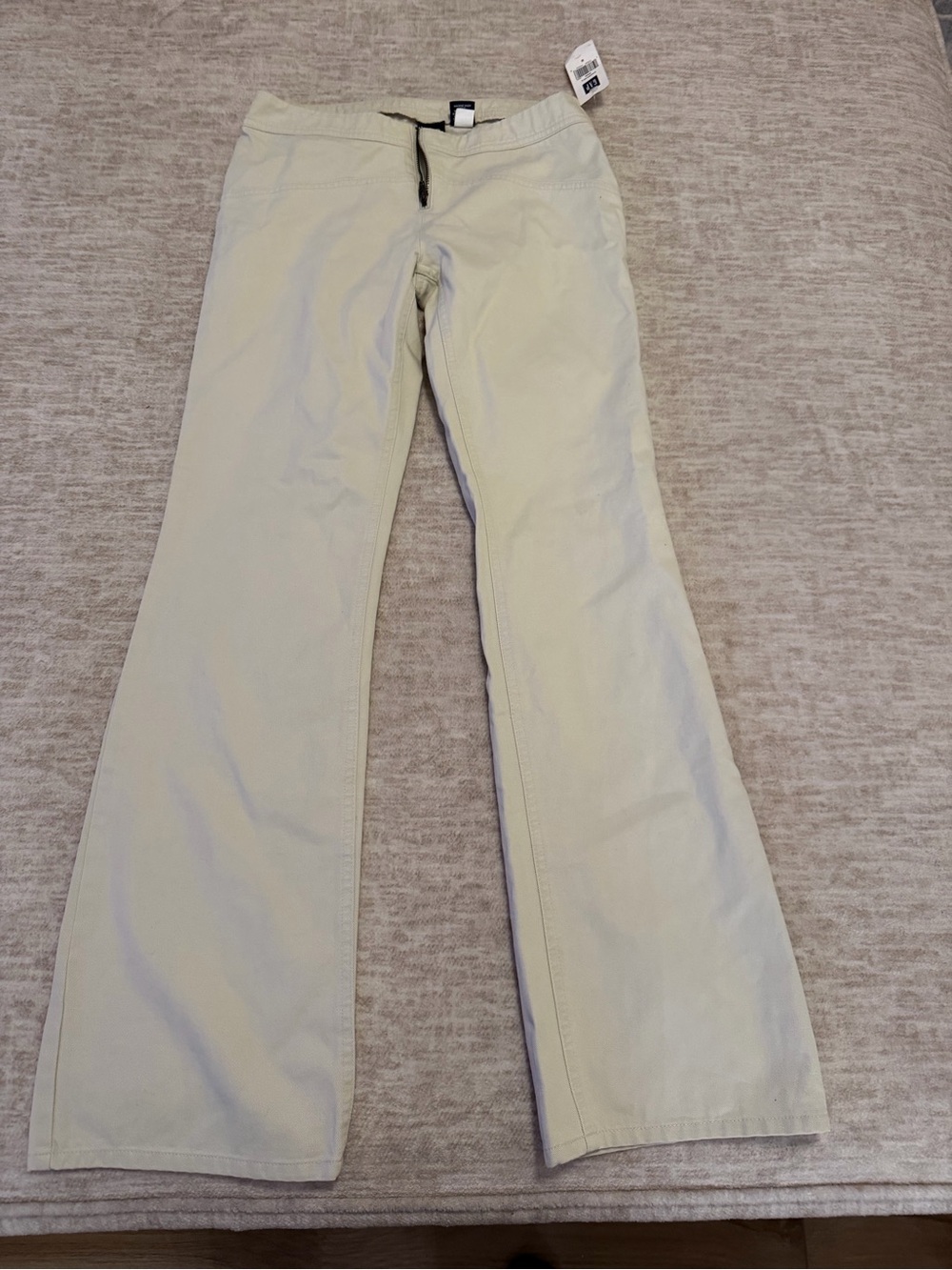 GAP Light Beige Flared Khaki Pants low waist